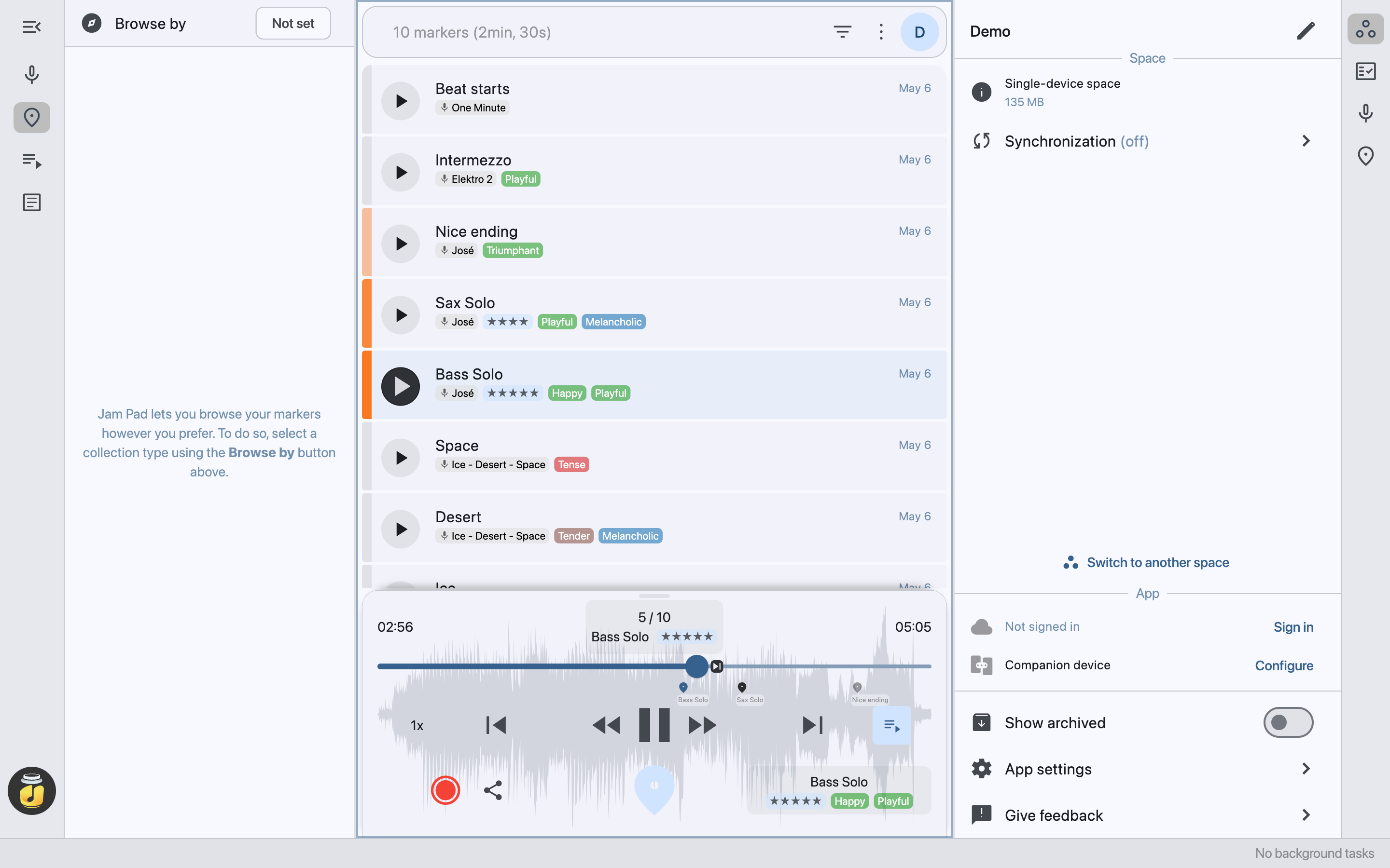 Screenshot of Jam Pad