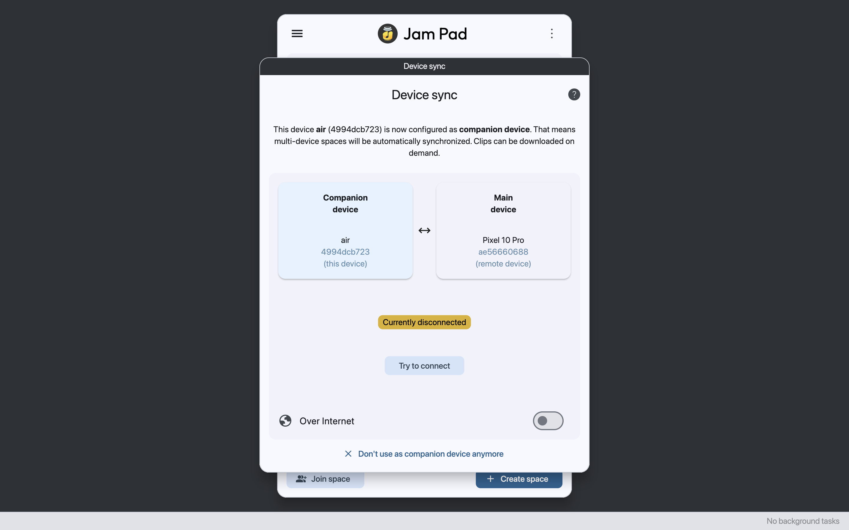 Screenshot of Jam Pad