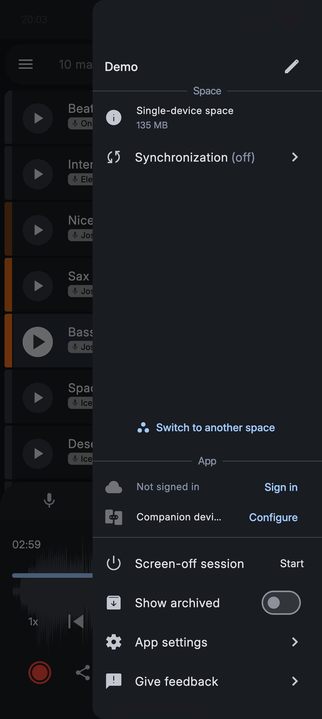 Screenshot of Jam Pad