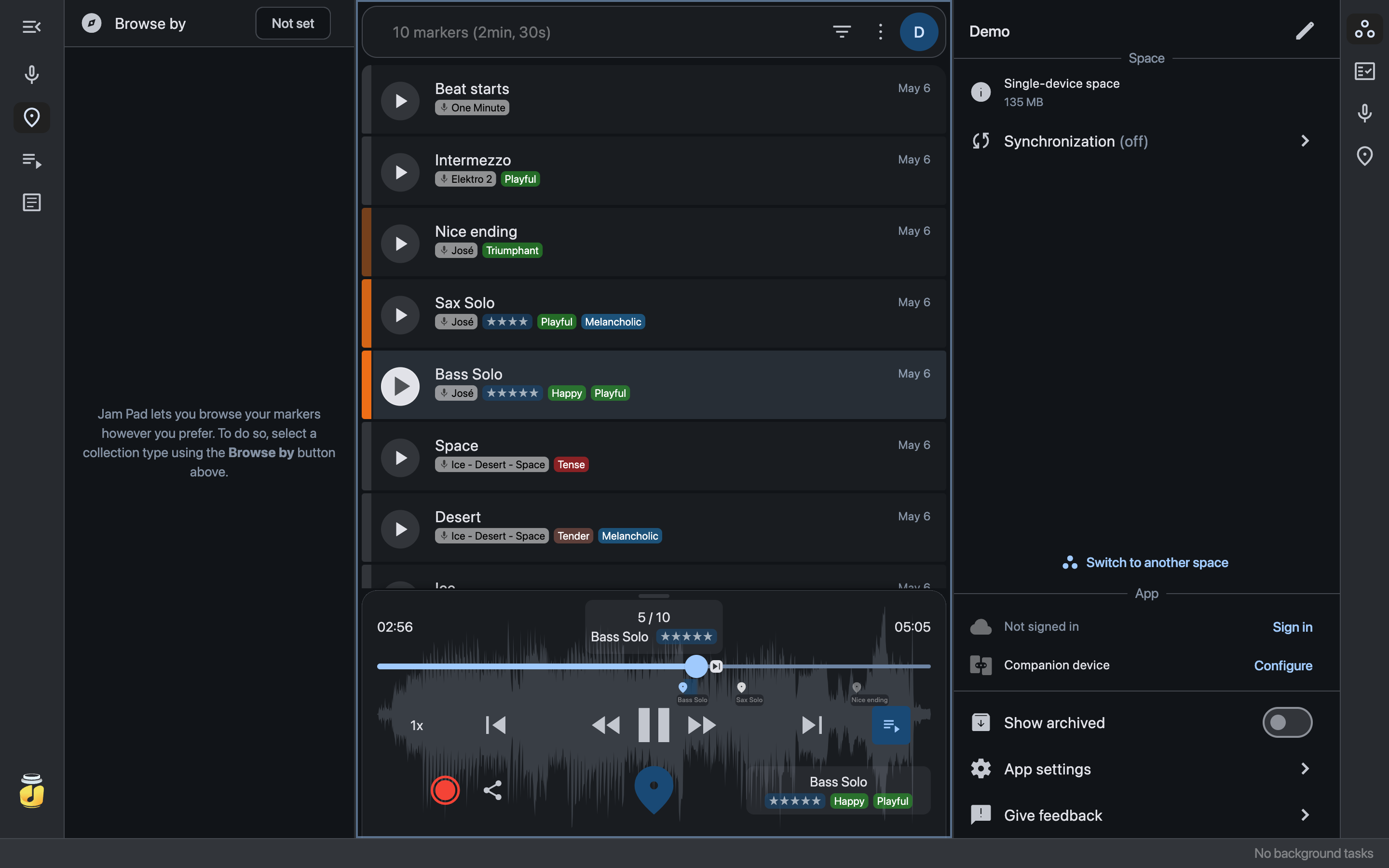 Screenshot of Jam Pad