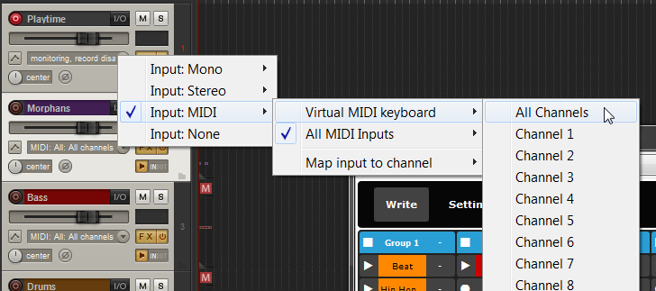 MIDI input